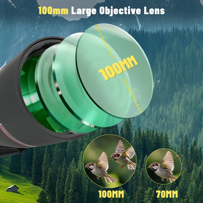 BOSTRON 25-75x100 Spotting Scope, BAK4 FMC Waterproof Spotter Scope with Tripod Phone Adapter, for Target Shooting Hunting Wildlife Bird Watching
