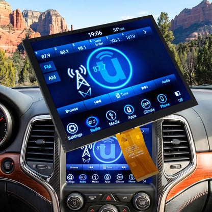 8.4 Uconnect Screen Replacement 4C UAQ LCD Touch Screen Radio for Dodge Ram Chrysler Jeep Charger 2017-2022, 2026 New Chip Upgrade Gel Free #LA084X01(SL)(02)