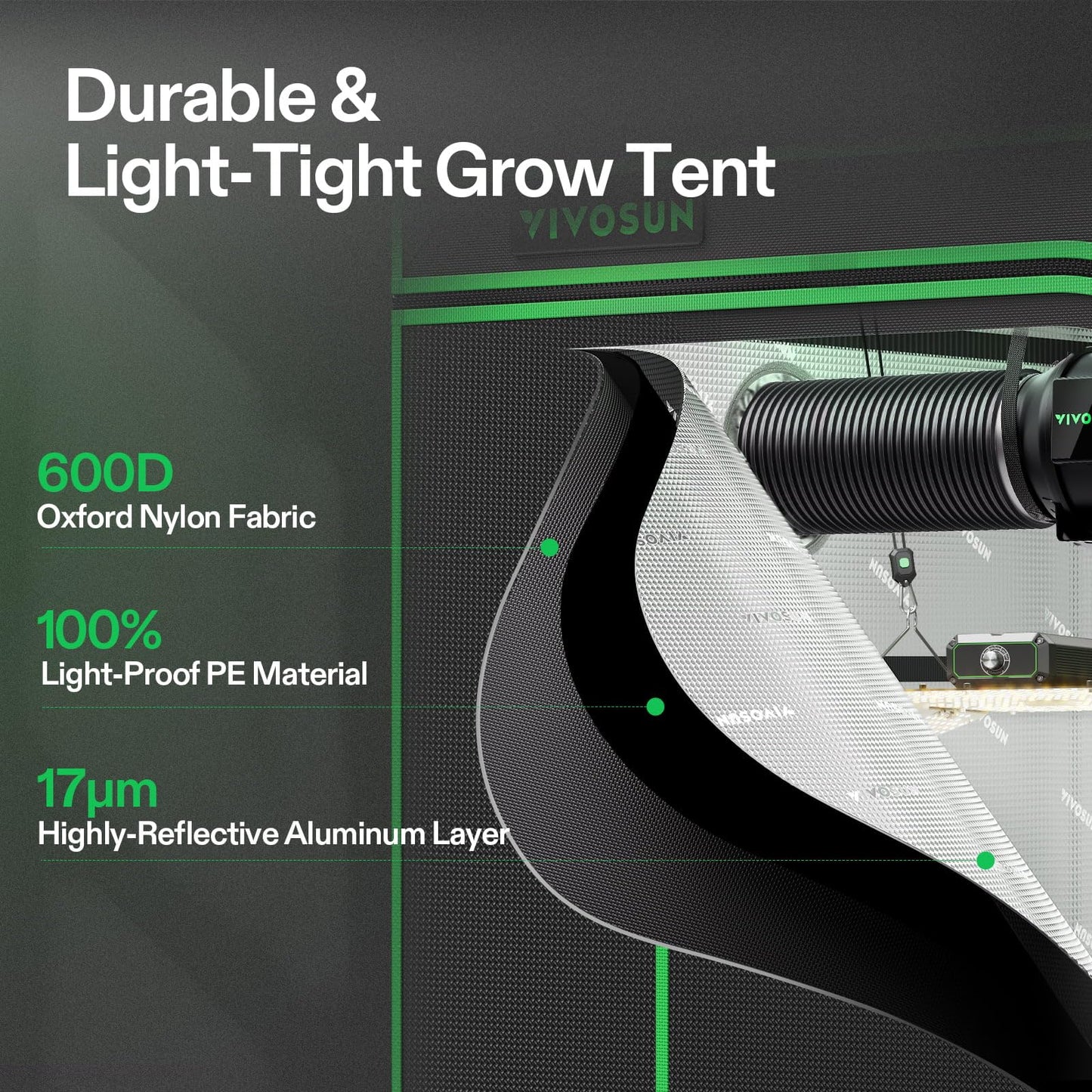 VIVOSUN Smart Grow Tent Kit 2.7 × 2.7ft WiFi-Integrated Automatic Complete Grow System with Full Spectrum LED Grow Light 150W, Efficient Ventilation System with GrowHub E42A+ Controller