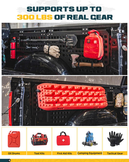 Trumgeta Side Bed MOLLE Panel Fit for 5.5 Feet Ford F150 2015-2020 & 2021-2026 Truck Storage Organizer System