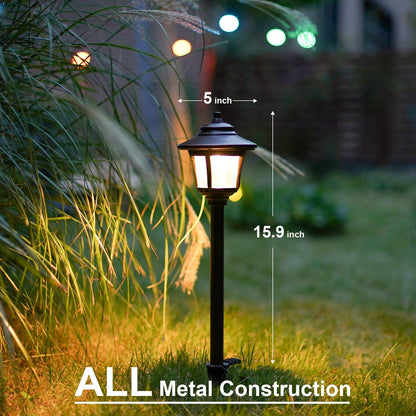 GOODSMANN Low Voltage Landscape Lighting Oil Rubbed Bronze 2PK Path Lights Low Voltage 3W LED 120 Lumen 3000K Warm White with Cable Connectors