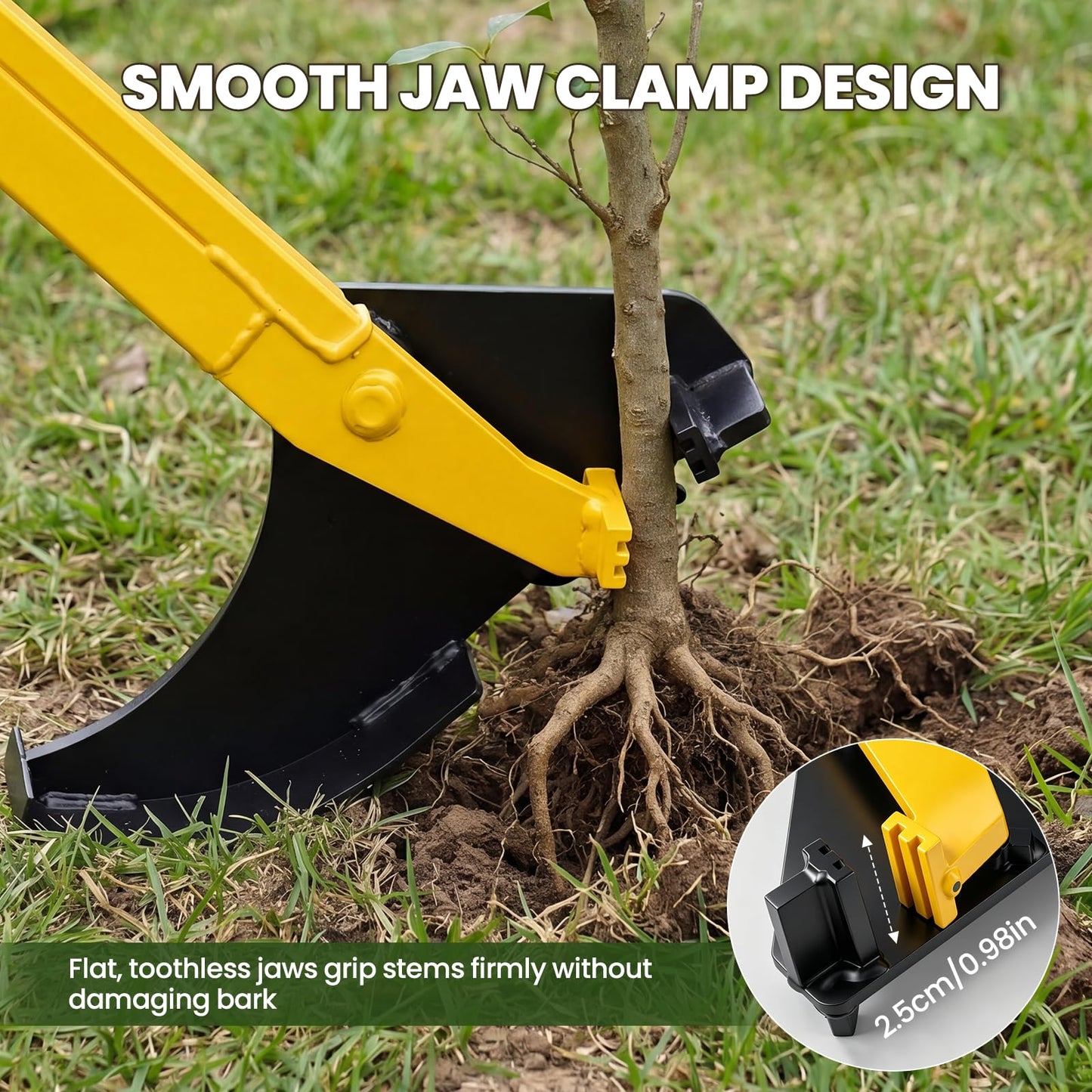 NEWTRY Large Size Sapling Puller, Heavy Duty Tree Root Puller Tool for 1/4"–2" Roots, with Wraps for Easy Pulling