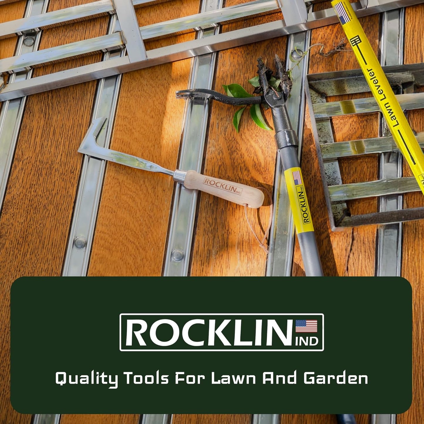 Rocklin™ Stand Up Weed Puller Tool - 4 Claw Steel Head - 48-Inch Handle for Easy Weeding