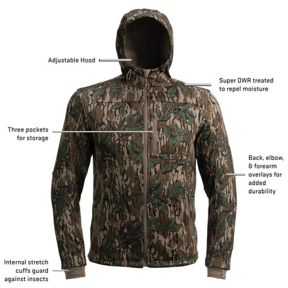 BLOCKER OUTDOORS Finisher Camouflage Turkey Hunting Jacket for Men (MO Greenleaf, 3X-Large)