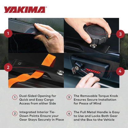 Yakima Car Roof Cargo Carrier, SkyBox NX XXL Rooftop Hard Shell Box with SKS Lock, Black - Heavy-Duty Vehicle Storage Accessories for Travel and Camping