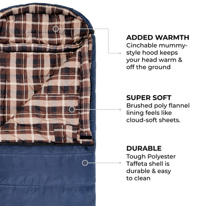 Teton Celsius XL 0F Degree Sleeping Bag, Durable and Warm Sleeping Bag for Adults and Kids. Camping Made Easy….and Warm. Compression Sack Included