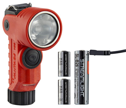 Streamlight 88901 Vantage 180 X 250-Lumen 7,200-Candela Helmet Mounted and Right Angle Firefighter LED Flashlight with Helmet Bracket, Orange