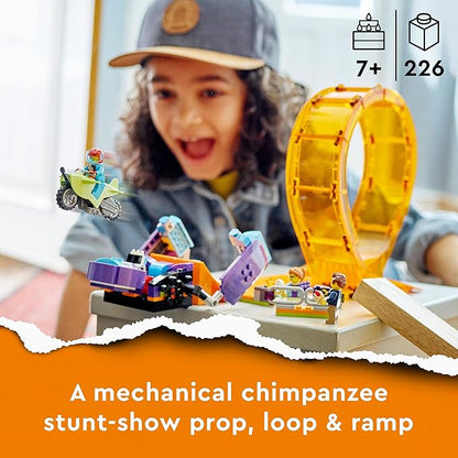Lego City Stuntz Smashing Chimpanzee Stunt Loop 60338 Building Toy Set for Boys Girls and Kids Ages 7+ (226 Pieces)