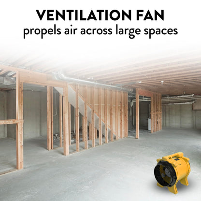 Dri-Eaz Vortex 1.0 HP Ventilation Fan (F174), Air Mover Blower Fan for Commercial and Residential Use