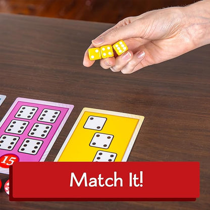Calliope Games Roll for It Going Big - Fast-Playing Family Dice Game with Big Oversized Cards and Dice Retirement Party Games Fun Family Games for Travel Parties and Game Night - Red Edition