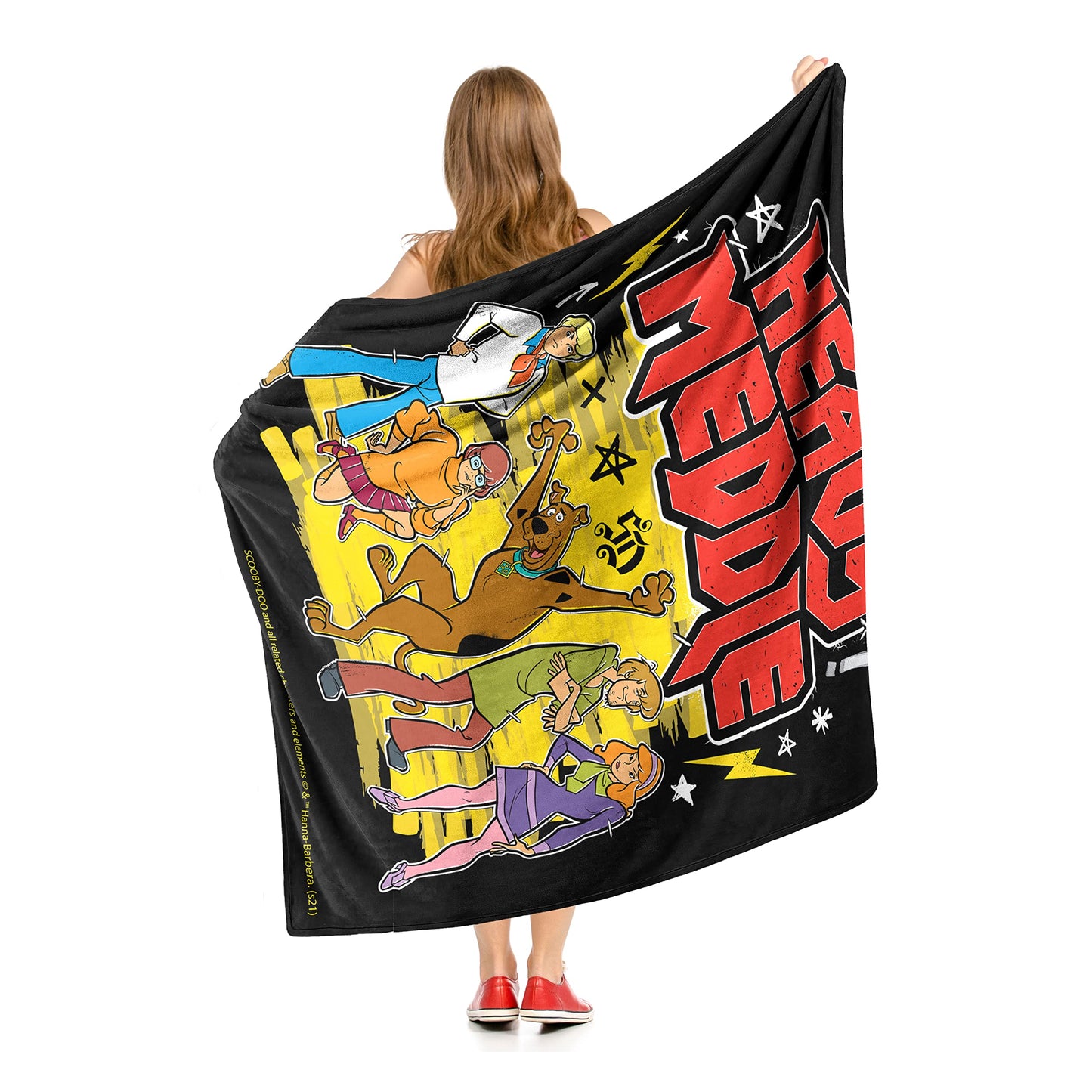 Northwest Scooby Doo Silk Touch Throw Blanket, 50" x 60", Heavy Meddle