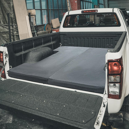 HOMBYS Memory Foam Truck Bed Mattress for 6ft to 6.5ft, Foldable 2.5" Thickness Full Size Truck Bed, Pick Up Mattress for Tent Camping, Grey