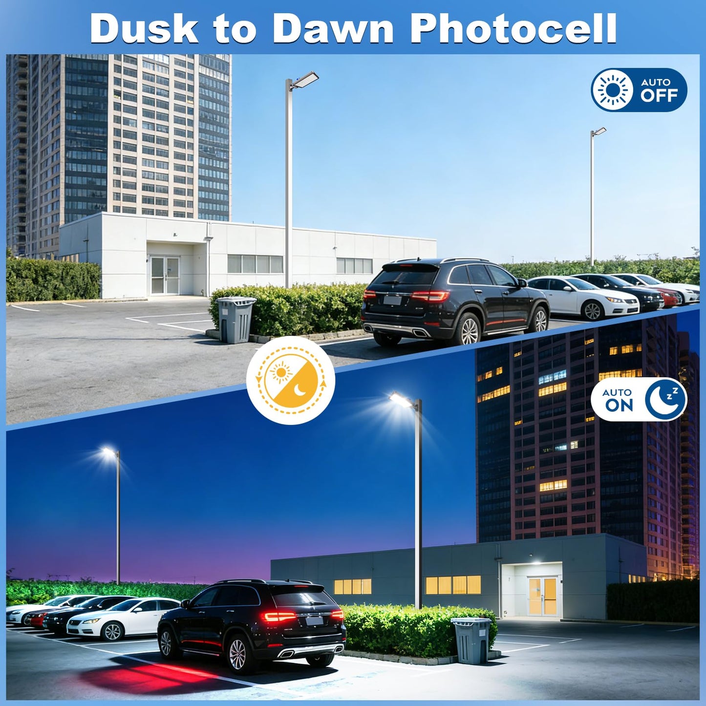 ledmo 480W LED Parking Lot Lights,Super Bright 72000LM for Large Area Lighting,IP65 Waterproof LED Street Light with Dusk to Dawn Adjustable Wall Mount Commercial Parking Lot Lights Outdoor