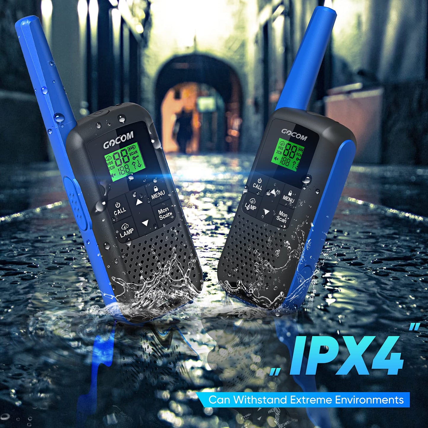 GOCOM G600 FRS Walkie Talkies for Adults Long Range Two Way Radio Rechargeable 8 Pack Hand held radios