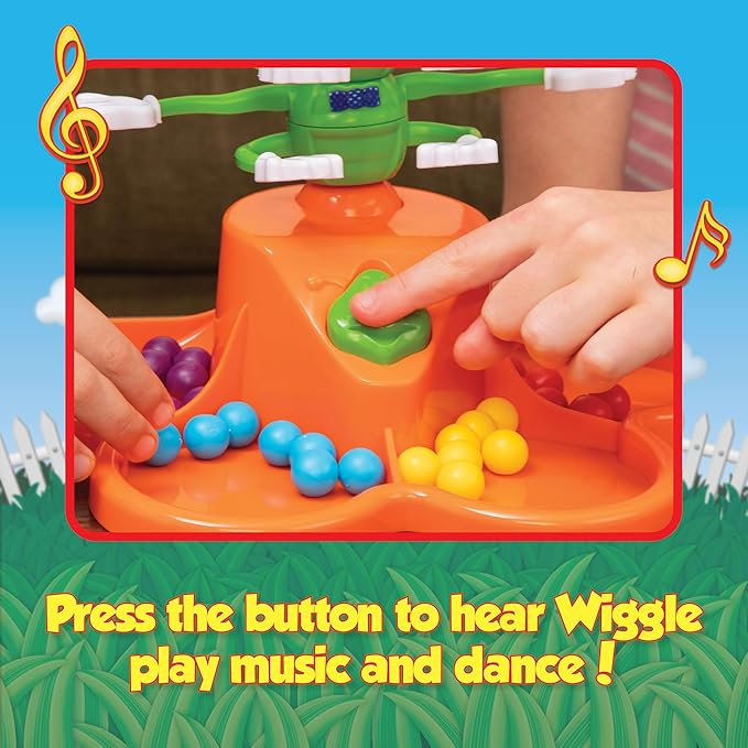 Giggle Wiggle Board Games for Kids Family Game Night Hand-Eye Coordination Preschool Games The Wiggle Race to Get Your Marbles to The Top Game Ages 4+ Batteries Not Included