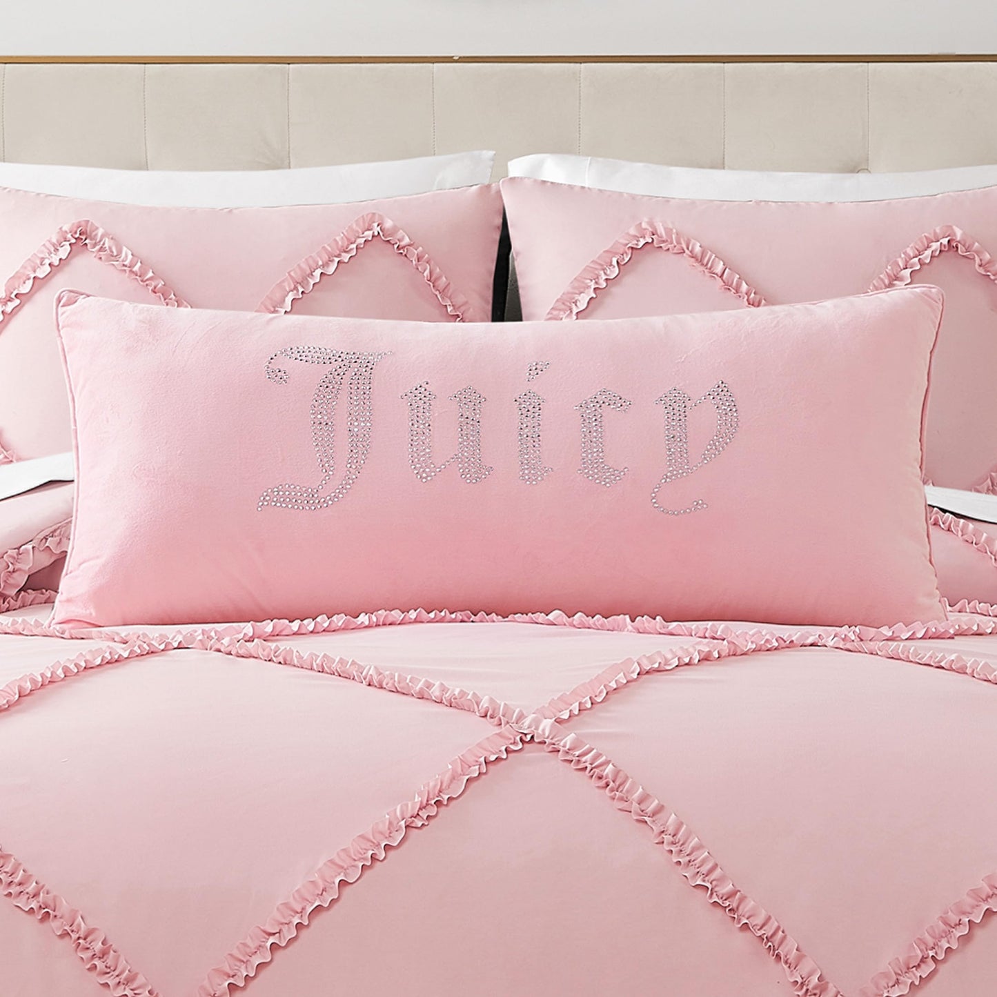 Juicy Couture – Decorative Accent Pillow Velvet Safari Leopard Premium Reversible Throw Pillow Living Room and Bedroom Décor Measures 14" x 24" Cheetah on White