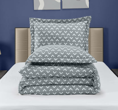 Utopia Bedding Queen Comforter Set - 3 Piece Arrow White Design | Soft Down Alternative Bedding (88x88 in)