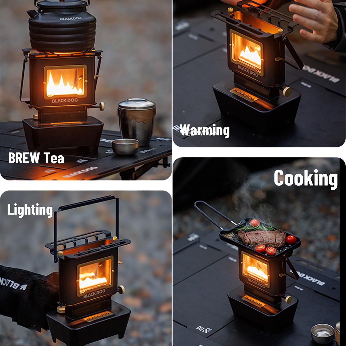 Blackdog Camping Oil Stove - Mini Tabletop Kerosene Heater and Cooker for Outdoor & Indoor Use, Portable Fuel Burner for Cooking Warming, Emergency Oil Lamp for Lighting