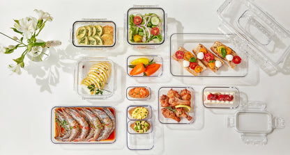 gotman Crystal Lock Airtight Food Storage Containers with Lids Gift Set(7 pack) Tritan | BPA-Free Meal Prep Container | Microwave, Freezer and Dishwasher Safe | Leak-Proof | Fresher Food
