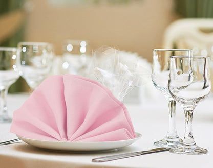 Utopia Home Pink Cloth Napkins (12 Pack, 17x17 Inches), Ideal Dinner Napkins for Party, Wedding and Lunch/Dinner