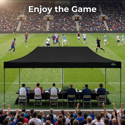COBIZI 10x20 Heavy Duty Pop Up Canopy Tent with 6 Sidewalls Thicken Frame, Commercial Easy Up Outdoor Wedding Party Tents, All Season Waterproof Windproof with Stakes Sandbags Ropes Roller Bag, Black