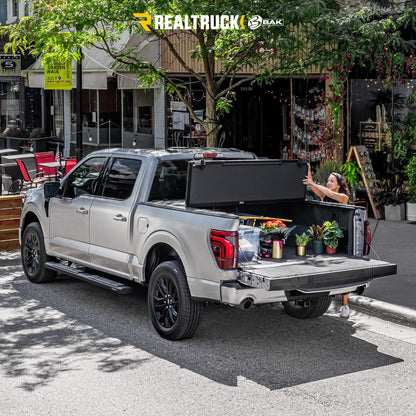 RealTruck BAK BAKFlip MX4 Hard Folding Truck Bed Tonneau Cover | 448130 | Fits 2019-2026 Chevy/GMC Silverado/Sierra, w/MultiPro/Flex Tailgate (Will not fit Carbon Pro Bed) 5' 10" Bed (69.9")