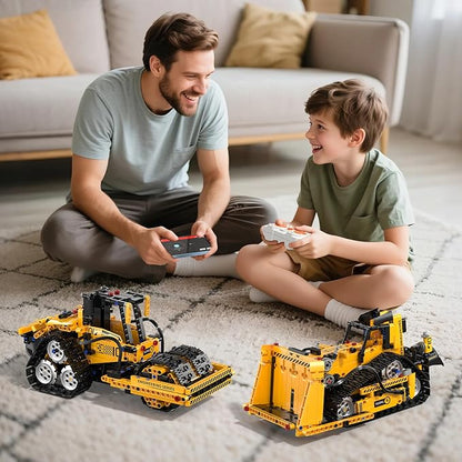 5 in 1 Building Toys STEM Robotics Kit for Kids 6-14 Remote &amp APP Controlled STEM Excavator/Truck/Robot/Bulldozer/Roller 535 PCS Blocks RC Robot Erector Sets Birthday Gift for 8 10 11 12+ Years