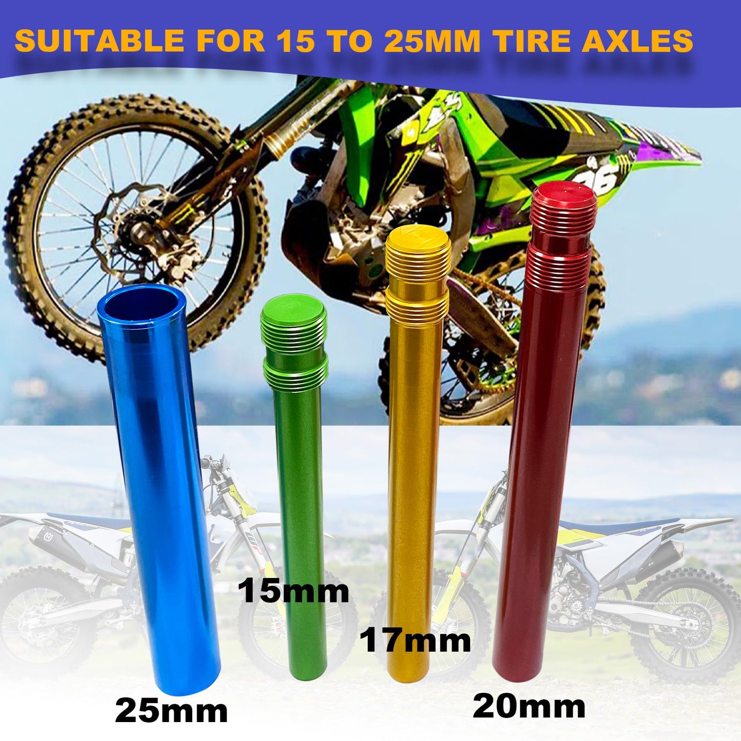 C CLINK Dirt Bike Tire Changing Tools Complete Package for Motocross Enduro Compact Dirt Bike Tire Changer for 16" to 21" Wheels Quick Easy Mount 15mm to 25 mm Axles (Complete kit)