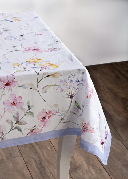 Maison d' Hermine Table Cloth Rectangle Table 100% Cotton 60 x 108 Inches Tablecloth Reusable Decorative for Dining Kitchen Room Farmhouse Home Gifts for Mothers Day Spring Summer - Summer Floral