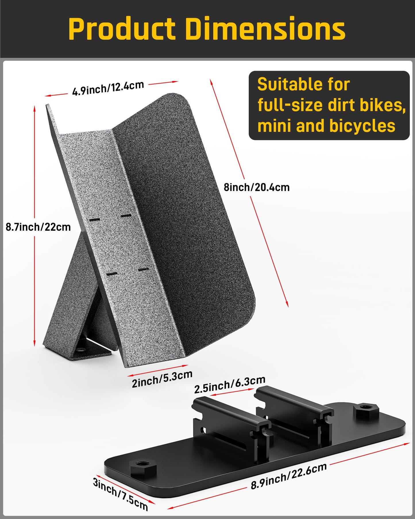 Wyckoff 4-Pack E-Track Dirt Bike Wheel Chock with Track Clip, 360° Swivel, Under 1-Minute Install Remove, Fits Floor or Wall E-Track, Heavy-Duty Accessory for Trailers, Dirt Bikes & Bicycles (4-Pack)