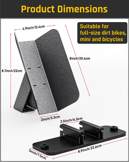 Wyckoff 4-Pack E-Track Dirt Bike Wheel Chock with Track Clip, 360° Swivel, Under 1-Minute Install Remove, Fits Floor or Wall E-Track, Heavy-Duty Accessory for Trailers, Dirt Bikes & Bicycles (4-Pack)