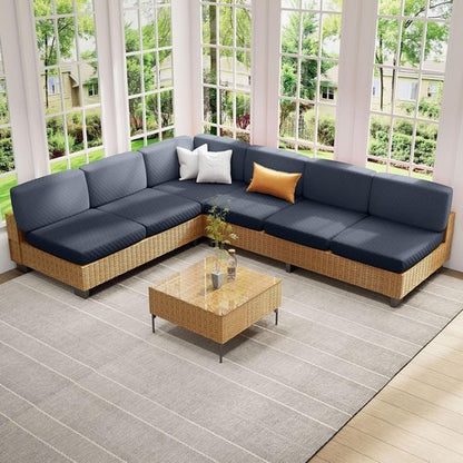 Hyha Outdoor Couch Cushion Covers - Washable Jacquard Diamond Lattice | 3-Piece Grey Set for Indoor/Outdoor Use
