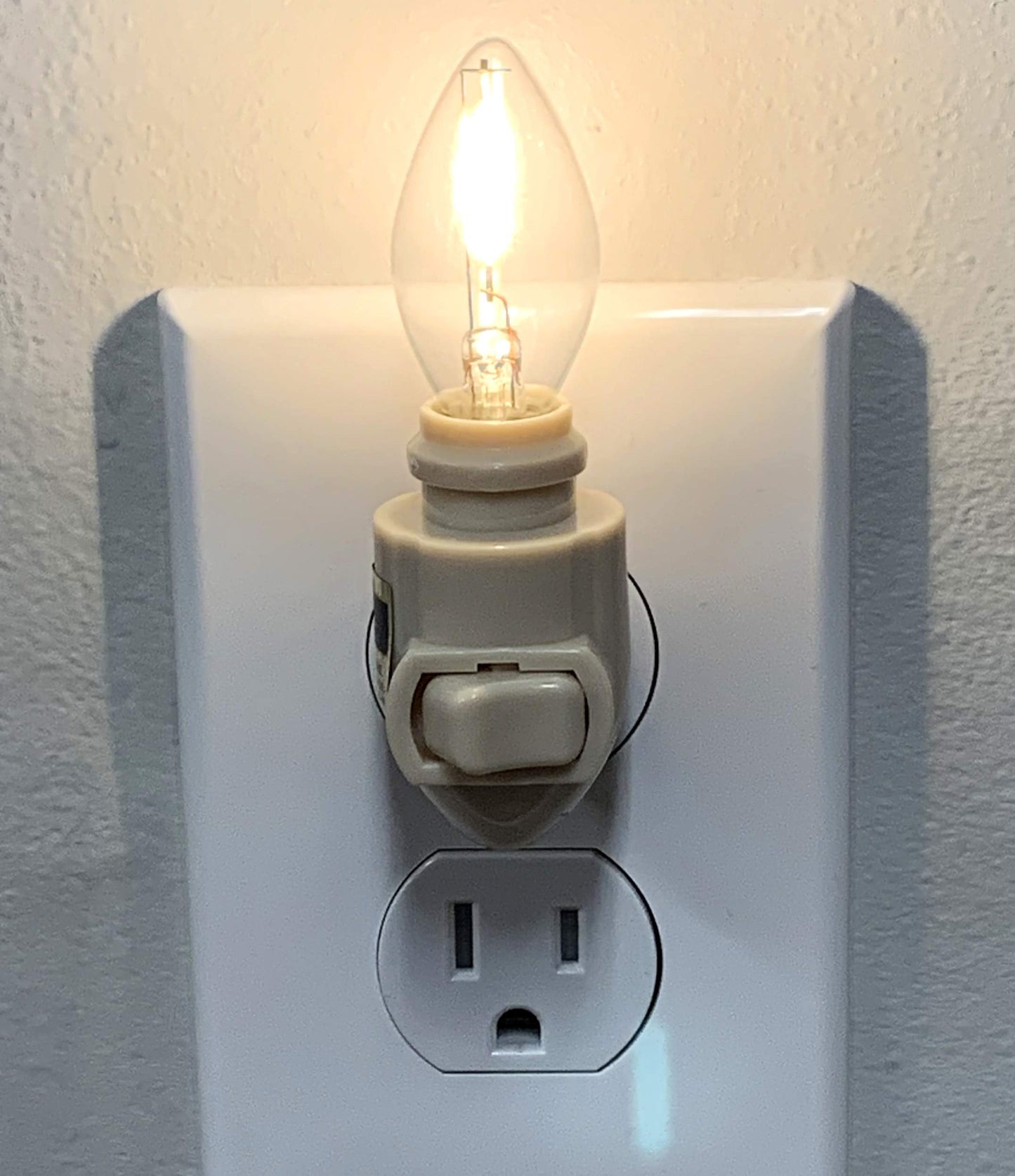 Creative Hobbies Plug in Night Light Module Includes 4 Bulbs and 4 Metal Clips, Great for Making Your Own Decorative Night Lights, Pack of 4 (White)