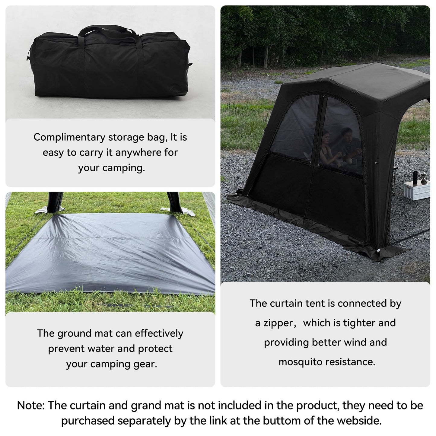4-6 Person Inflatable Camping Tent Tarp Sun Shelter Blow Up Tent Easy Setup Waterproof Portable Air Canopy House Gazebos for Camping Backpacking Hiking Picnics Fishing