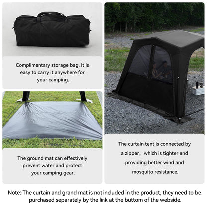 4-6 Person Inflatable Camping Tent Tarp Sun Shelter Blow Up Tent Easy Setup Waterproof Portable Air Canopy House Gazebos for Camping Backpacking Hiking Picnics Fishing