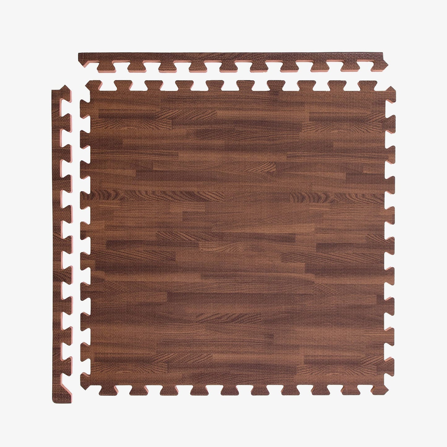 IncStores Premium Soft Wood Print Foam Flooring Tiles | Interlocking Foam Tiles for Home, Gym, Training and Yoga | 5/8" - Dark Oak, 48 Square Feet