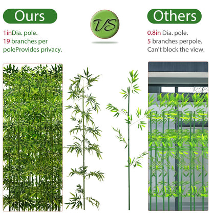 6ft (20 Pack) Fake Bamboo, Outdoor Artificial Bamboo Plants, Designed for Patio and Deck Privacy,Also Can Be Used for Screen Dividers and Backyard Decoration