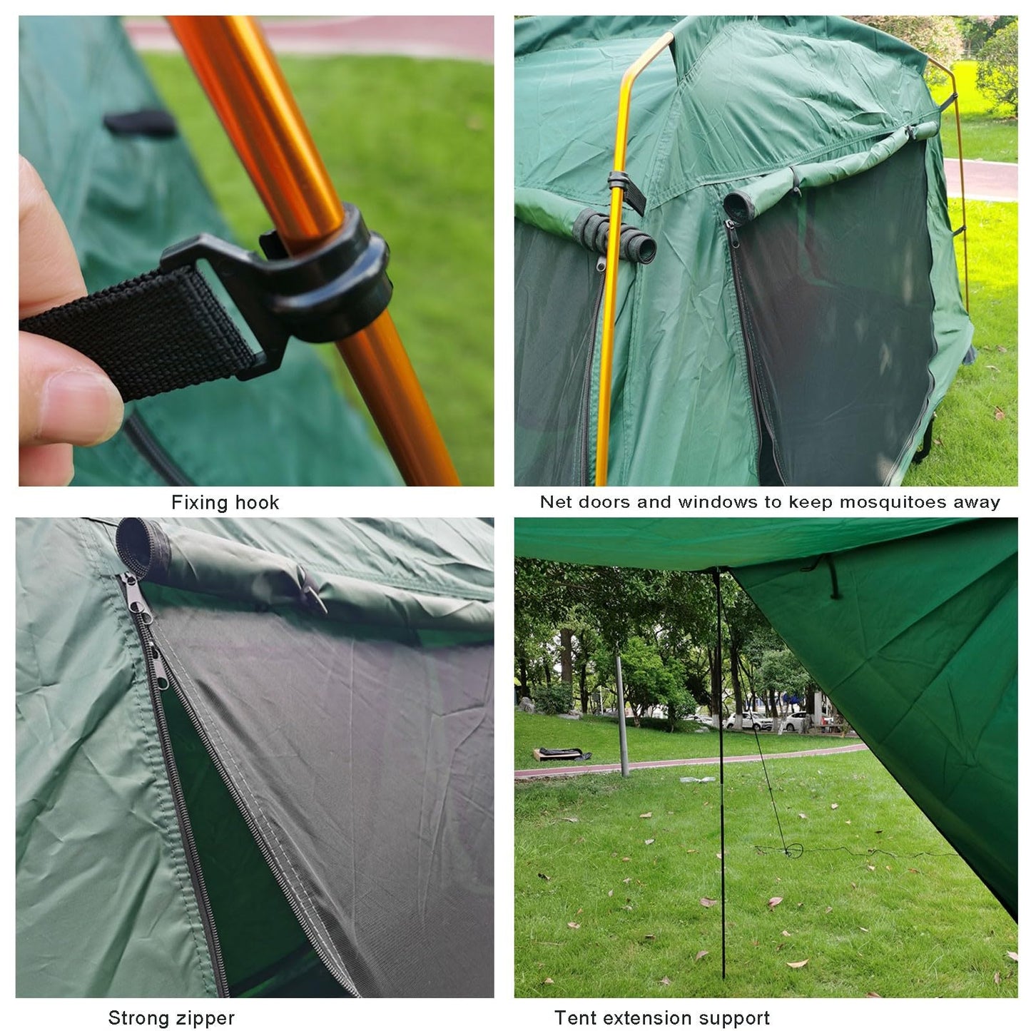 HI SUYI Tent Cot Folding Off The Ground Waterproof Camping Sleeping Bed with Rain Cover