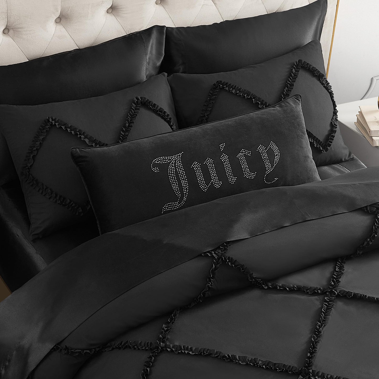 Juicy Couture – Decorative Accent Pillow Velvet Safari Leopard Premium Reversible Throw Pillow Living Room and Bedroom Décor Measures 14" x 24" Cheetah on White