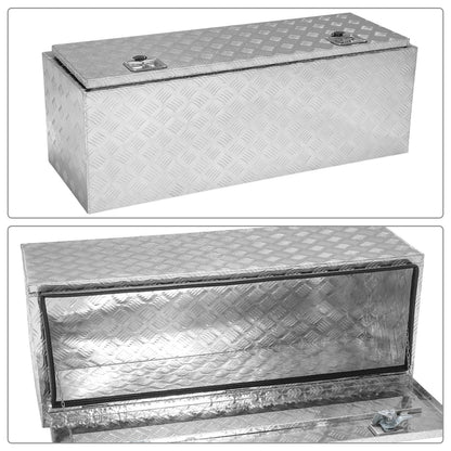 DNA MOTORING Lockable Truck Tool Box, Bed Organizer, Aluminum Storage Box w/Lock & Keys, 47"x18"x18", TBOX-T5-015-ALU, Silver