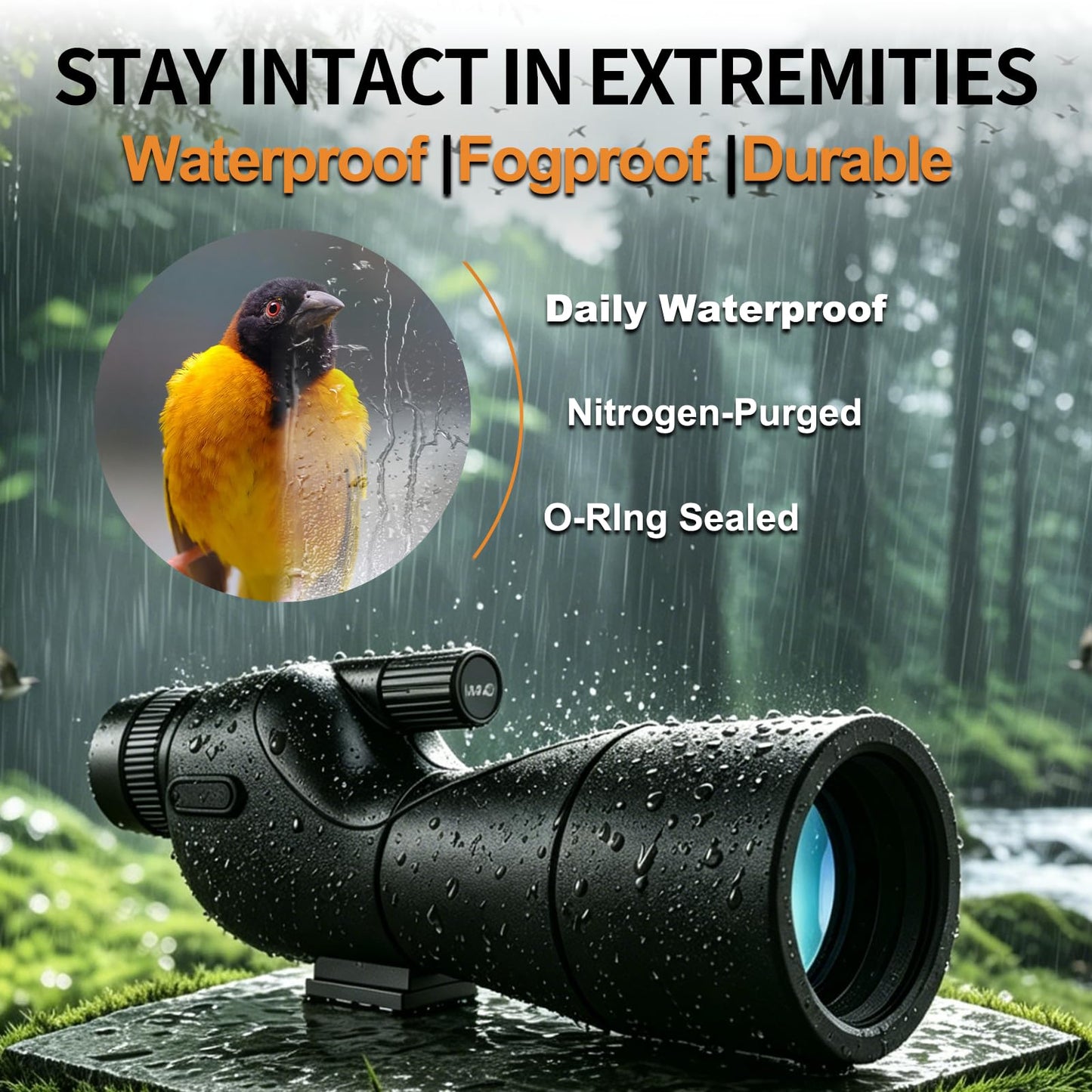 Monocular Telescope with Tripod,Bird Watching Gifts for Men and Nature Lovers - Outdoor Nature Exploration & Stargazing, Birthday Gifts for Father, Graduation Gifts for Teens