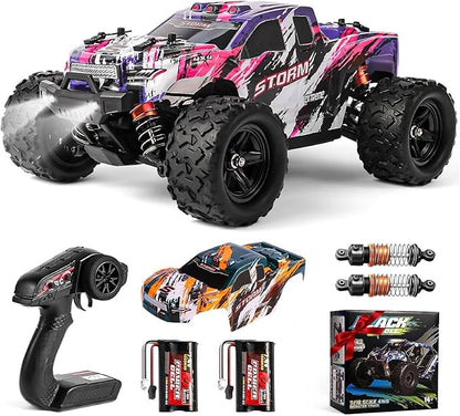 1:18 Scale RC Cars for Adults 40KM/H Fast RC Cars 2.4Ghz Remote Control Car 4X4 Off-Road Waterproof Monster RC Truck Remote Control Truck with 2 Shells and 2 Rechargeable Batteries
