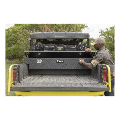 UWS EC10993 33-Inch Matte Black Heavy-Wall Aluminum UTV Side Tool Box for Select Polaris Ranger, RigidCore Lid