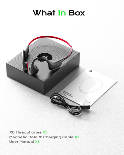 DEMICEA Open Ear Sport Headphones, Wireless Bone Conduction Earphones, Built-in 32GB MP3,with Mic, IP68, Sweat & Water Resistant, Up to 8 Hours Battery, Bluetooth 5.3, for Running, Workouts, Swimming