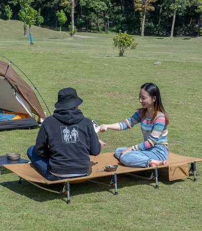 iClimb 1 Folding Table and 1 Super Easy Assemble Cot, Ultralight Compact for Adults Outdoor Camping Backpacking Hiking