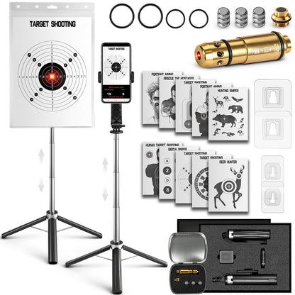 GLORYFIRE Dry Fire Laser Training System - Safe & Economical Practice Without Live Ammo, Home Training Compatible with App for Performance Tracking - with Cartridge, Targets & Holderes