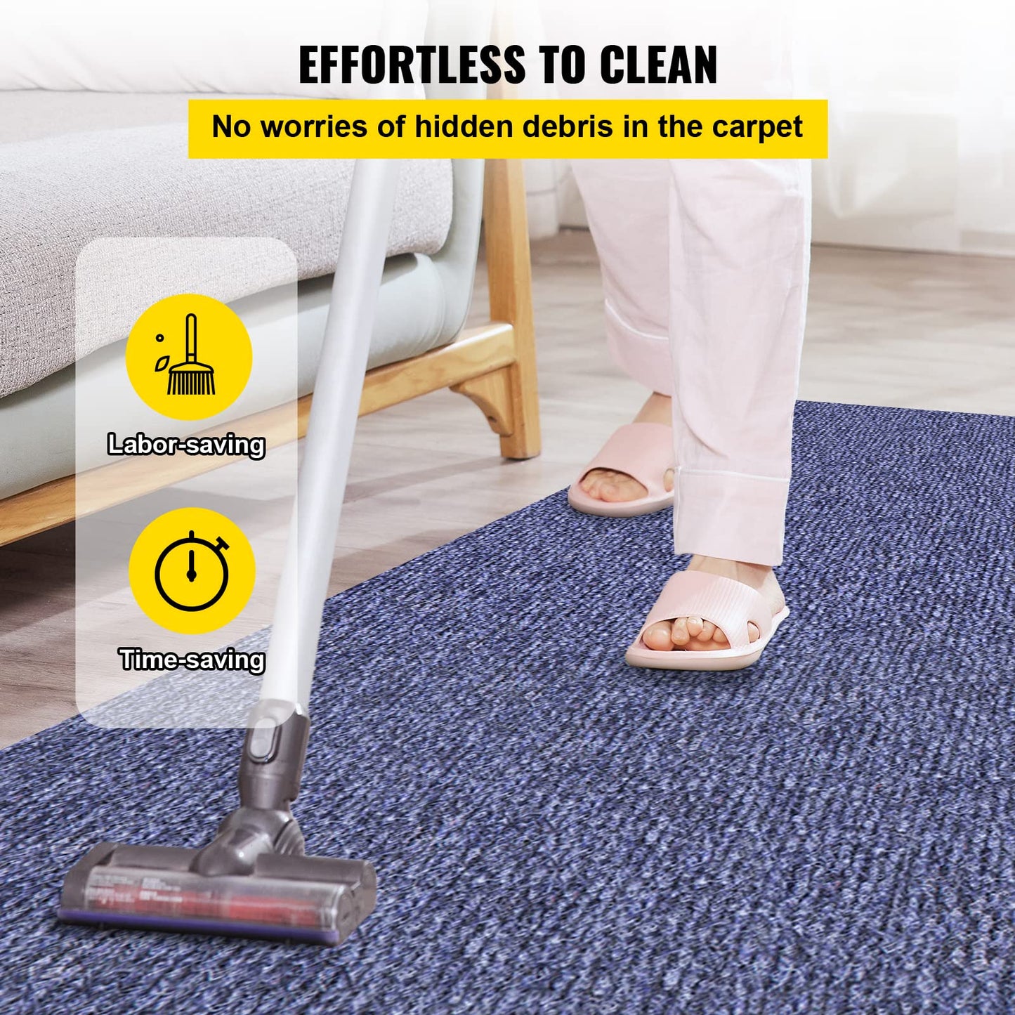 Happybuy 6 ft x 36 ft Deep Blue Marine Carpet for Boats Waterproof - 0.18" Thick Indoor Outdoor Rug Carpet Roll for Home Patio Porch Deck