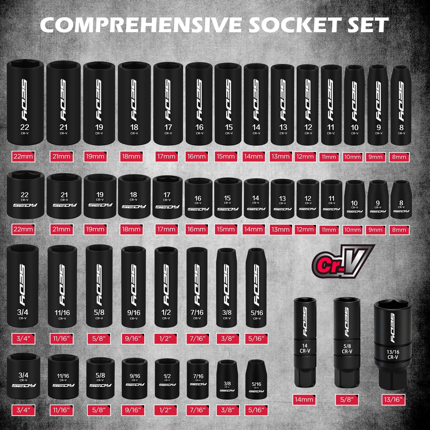 Premium 132-Piece Mechanics Tool Set, SAE/Metric 1/4" & 3/8" Drive Socket Set, Ratcheting Wrenches, Extensions & Adapters, Quick-Release Ratchet, Professional Auto Repair Tool Kit with Storage Case