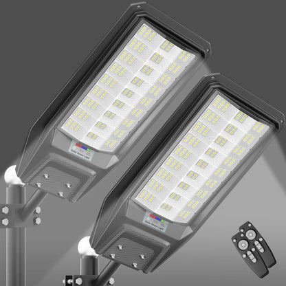 loyoele Solar Street Light Outdoor Waterproof Dusk to Dawn, 9800W Solar Parking Lot Lights Commercial Large Outdoor Flood Light Heavy Duty Solar Power with Motion Sensor for Yard Garden