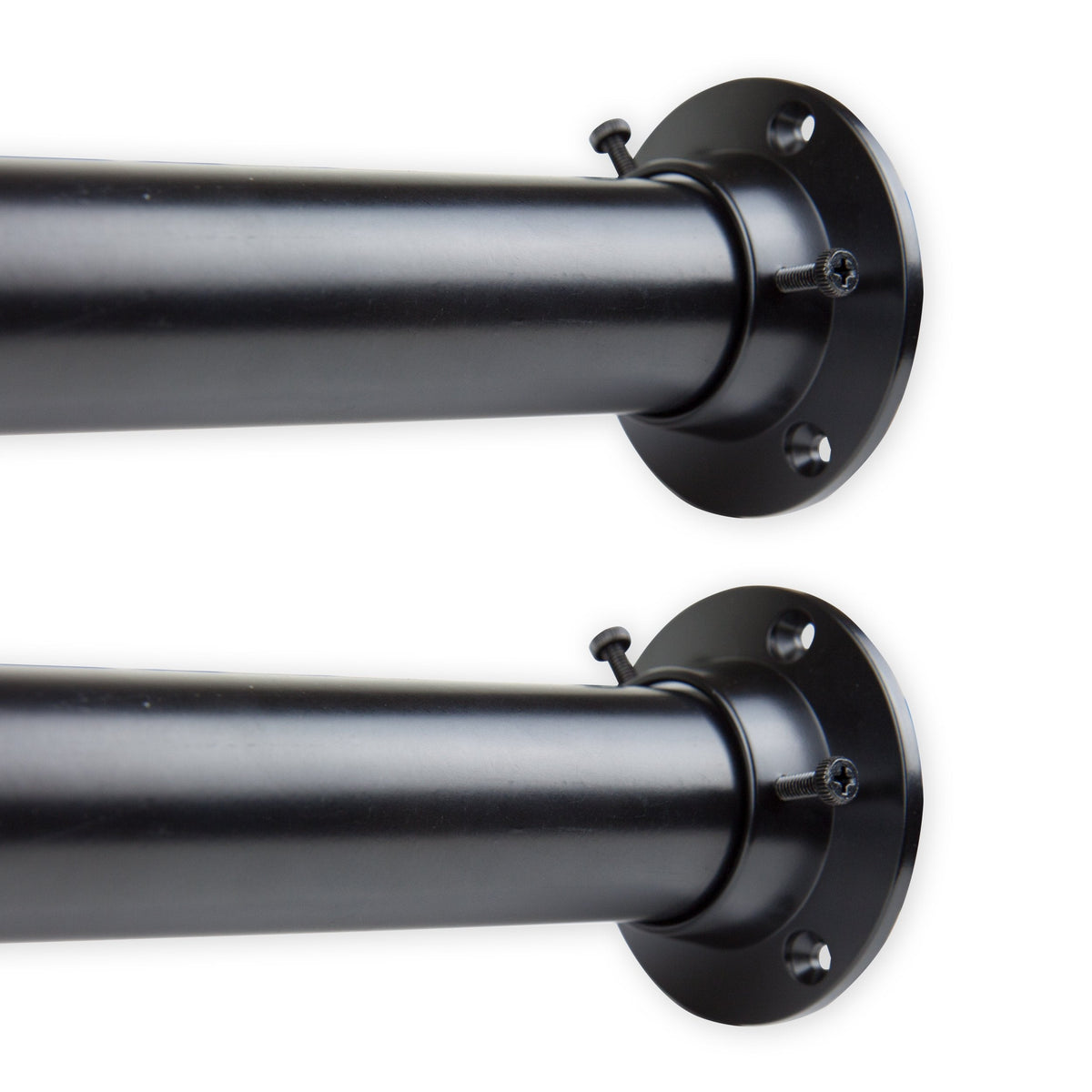 Rod Desyne 1.5" Adjustable Closet Rod and Socket Set 28-48 inch - Black